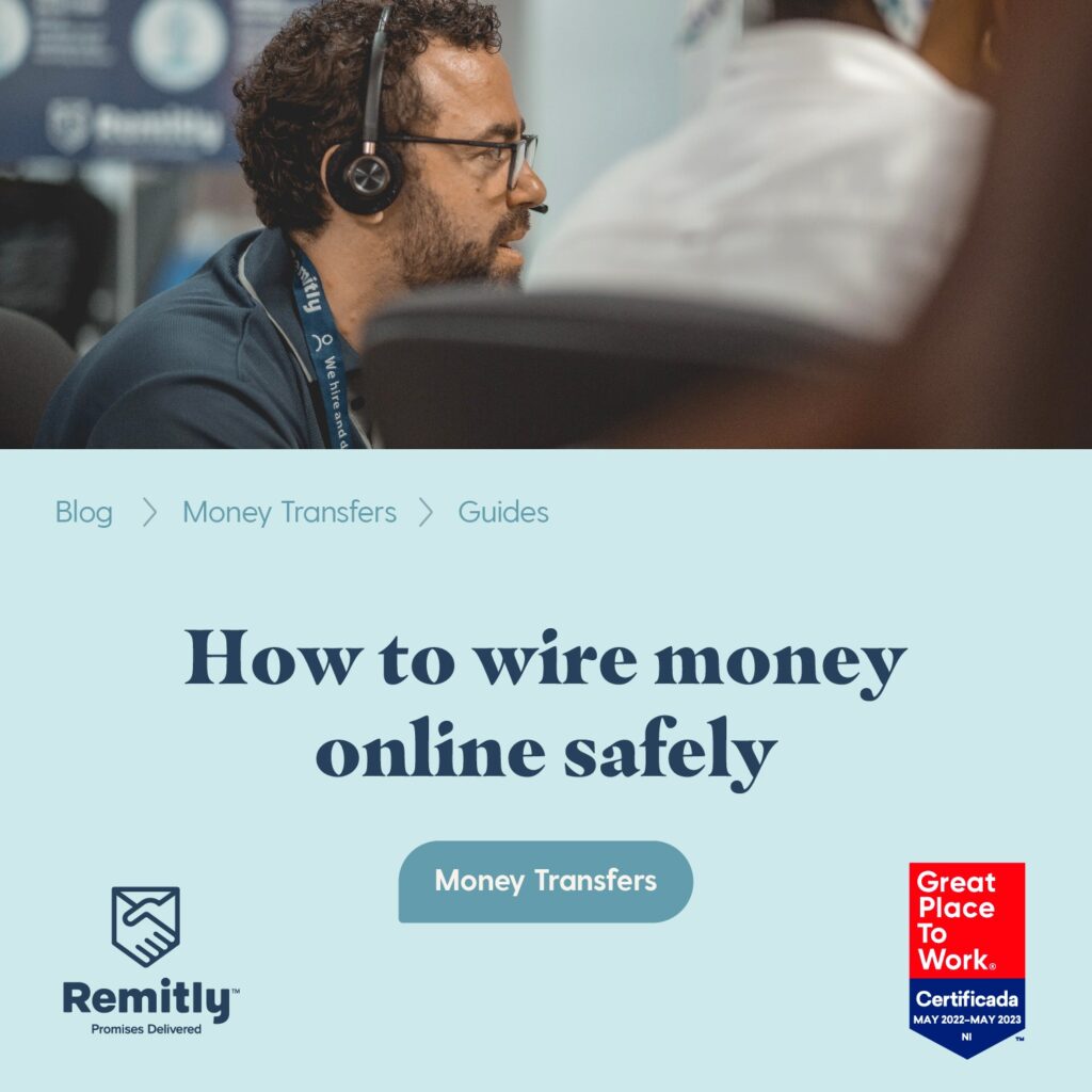 Remitly - Social Media Post, How to wire money online safely