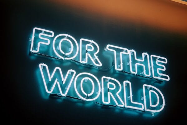 For The World neon signage